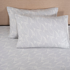 Folklore Transition Paisley Print Printed 100% Cotton Blue Ultra Soft Bed Sheet