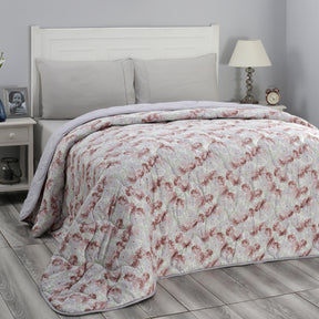 Blossom Couture Floret Winter Quilt/Quilted Bed Cover/Comforter Red