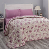 Blossom Couture Mayrose Winter Quilt/Quilted Bed Cover/Comforter Purple
