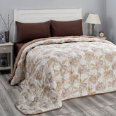 Blossom Couture Petals Winter Quilt/Quilted Bed Cover/Comforter Neutral