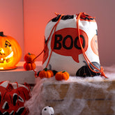 Halloween Boo Printed &amp;amp Embroidered 1 Pc String Treat Bag