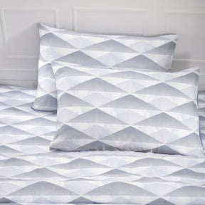 Art Nouveau Emerson Printed 100% Cotton Blue Soft Bed Sheet