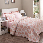 Art Nouveau Mabel Red Plain &amp; Printed Reversible 100% Cotton Super Soft Duvet Cover with Pillow Case