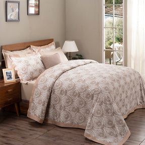 Art Nouveau Evan 100% Cotton Soft Brown 8PC Duvet Cover Set