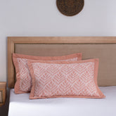 Global Atelier Petal Touch Peach Machine Quilted 2PC Pillow Sham Set