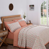 Global Atelier Demon Dash Peach Summer AC Quilt/Quilted Bed Cover/Comforter Red