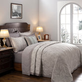Nostalgic Attire Classic Cambric Grey 8PC Quilt/Quilted Bed Cover Set