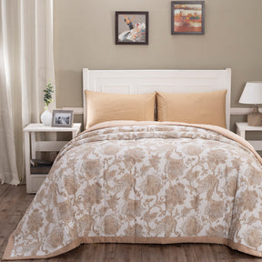 Art Nouveau Mabel Summer AC Quilt/Quilted Bed Cover/Comforter Neutral
