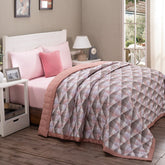 Art Nouveau Emerson Pink 6PC Quilt/Quilted Bed Cover Set