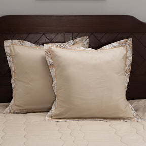 Nostalgic Attire Pearl Petal Peach 2PC Pillow Case Euro Set