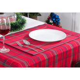 Christmas Tinsel Red 4 Pc Placemat Set