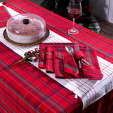 Christmas Tinsel Red 4 Pc Napkin Set