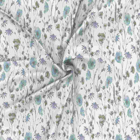 Regency Jamila Printed 210TC 100 %Cotton Blue Bed Sheet