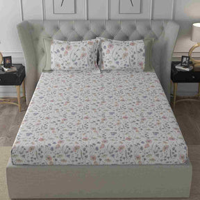 Regency Jamila Printed 210TC 100 %Cotton Pink Bed Sheet