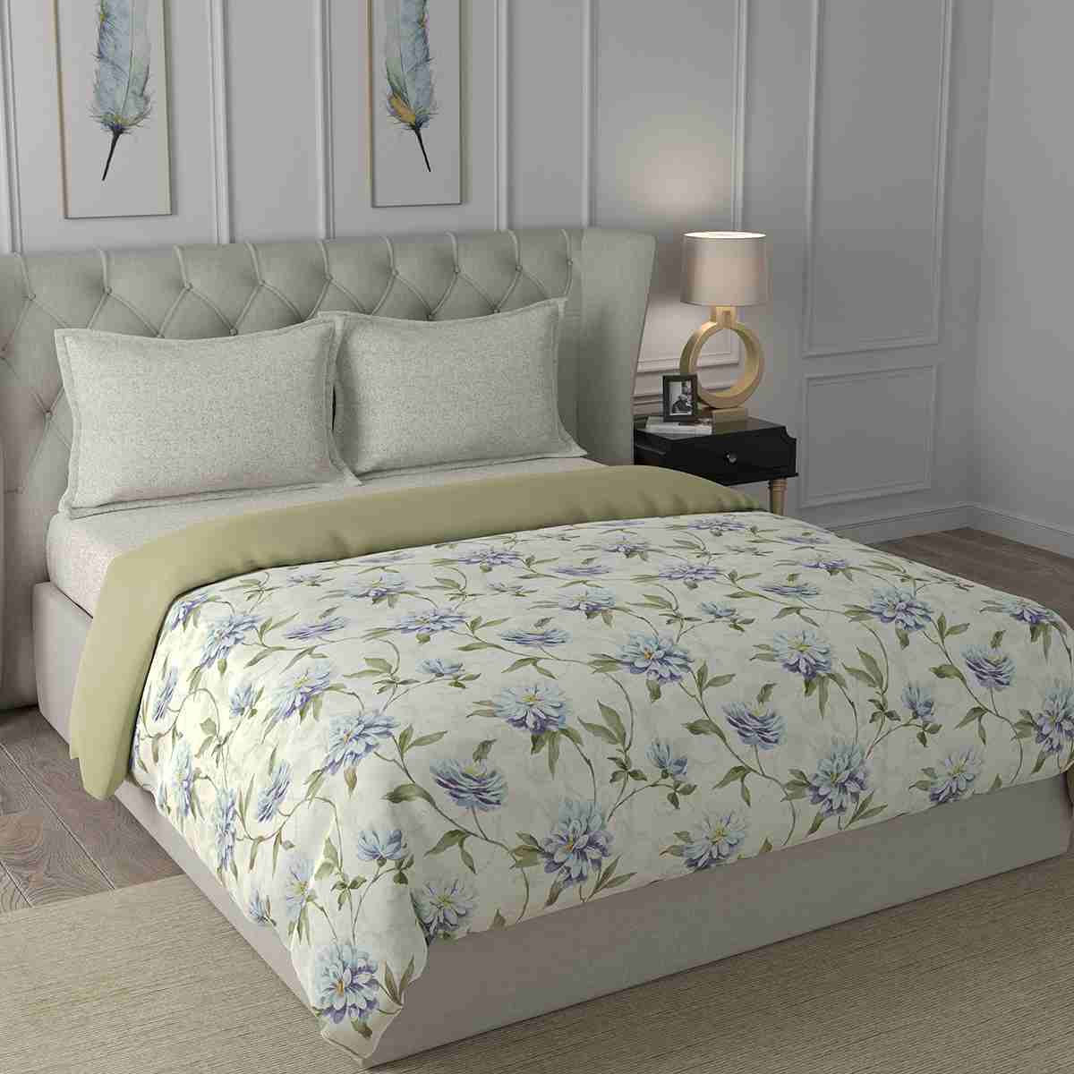 Regency Neveah Blue 4PC Quilt/Quilted Bed Cover Set