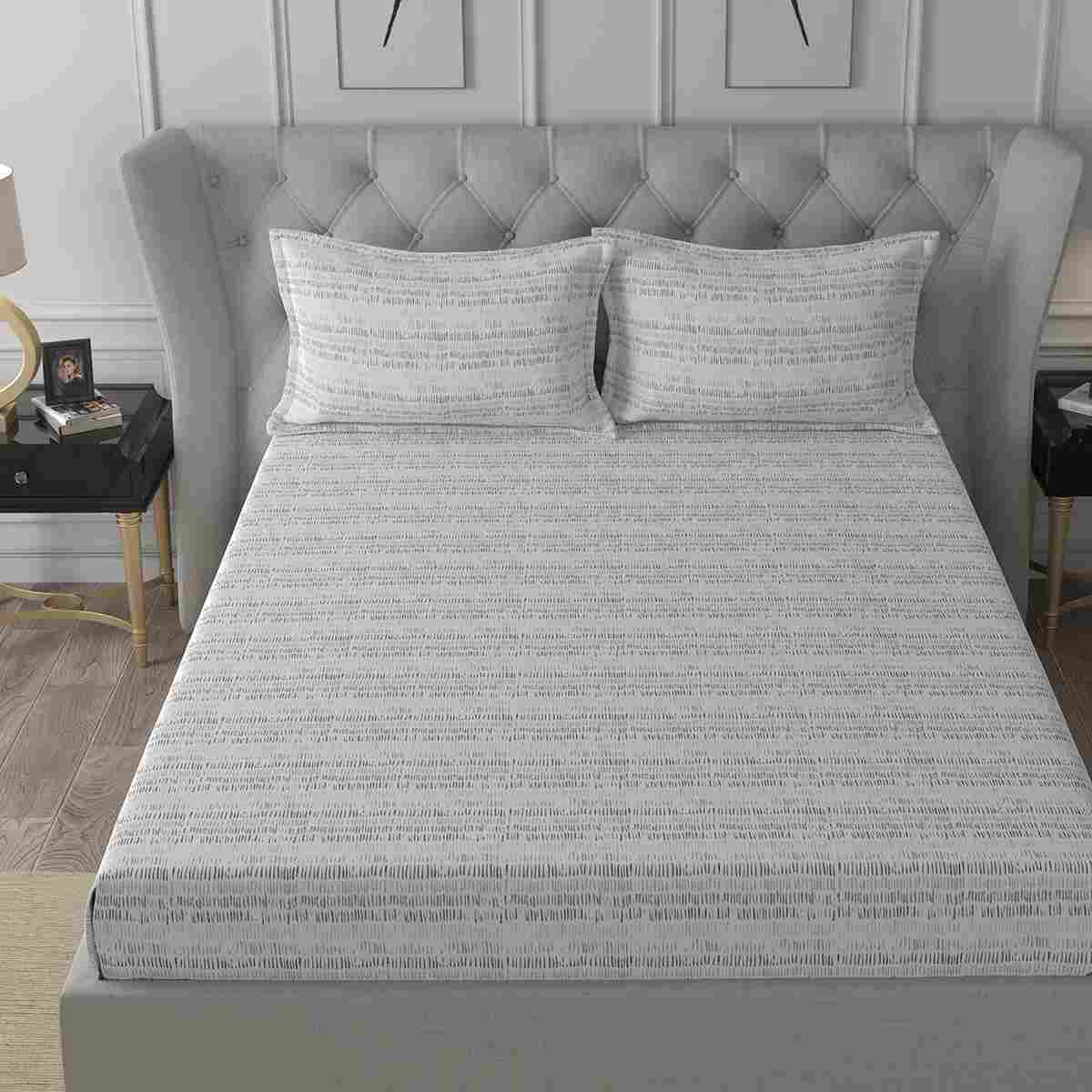 Regency Sprint Printed 144TC 100 %Cotton Blue Bed Sheet