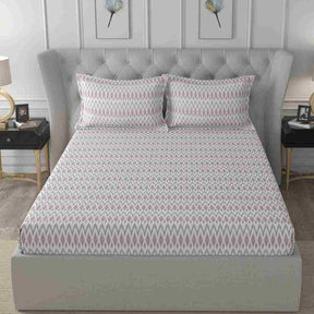 Regency Amanda Printed 144TC 100 %Cotton Pink Bed Sheet