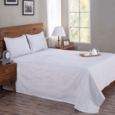 Rustic Clash Classi Essence Grey Printed 3 Pc Bed Cover Set