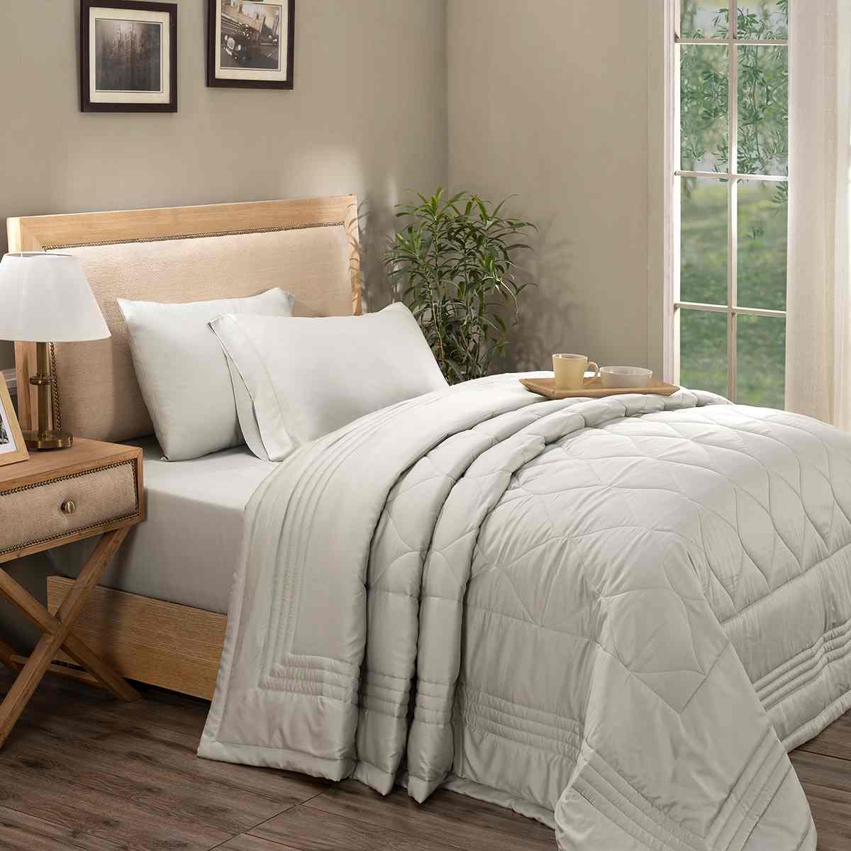 Mellow Sage Excel Fabric AC Quilt/Quilted Bed Cover/Comforter