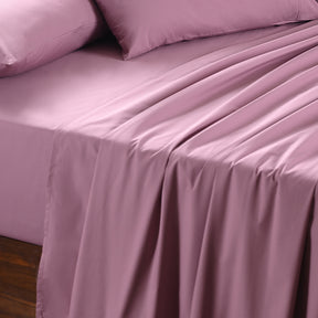 Slumber Plain Easy Care Percale 100% Cotton Dusky Orchid Crisp Bed Sheet