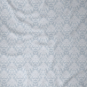 Hermosa Exotic Bouquet Damask Floral Grey Bed Sheet with Pillow Case
