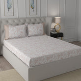 Hermosa Exotic Bouquet Wonderland Red Bed Sheet with Pillow Case