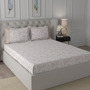 Hermosa Exotic Bouquet Wonderland Red Bed Sheet with Pillow Case