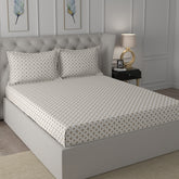 Hermosa Exotic Bouquet Elaine Neutral Bed Sheet with Pillow Case