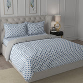 Hermosa Exotic Bouquet Elaine Blue 4 Pc Quilt/Quilted Bed Cover Set
