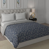 Backyard Patio Rustic Leaf Summer AC Quilt/Quilted Bed Cover/Comforter Blue