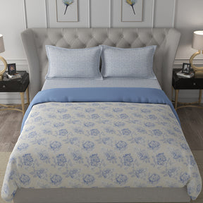 Backyard Patio Silvie Summer AC Quilt/Quilted Bed Cover/Comforter Blue