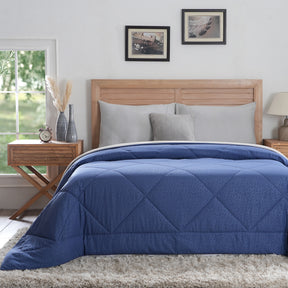 Hermosa Glister Pebble Blue/Grey Quilt