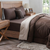 Hermosa Glister Pebble Brown Beige Quilt