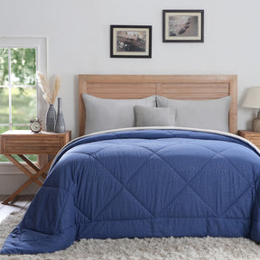 Hermosa Glister Pebble Blue Grey Quilt