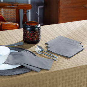 Dazzle Meghan Solid Ash 4PC Napkin Set With Box Packaging