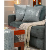 Dazzle Glance Embroidery Ash 2PC Cushion Cover Set With Box Packaging