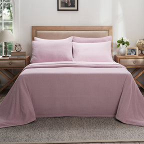 Blaize 100% Cotton Solid Weave Purple Bed Cover