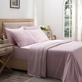 Blaize 100% Cotton Solid Weave Purple Bed Cover