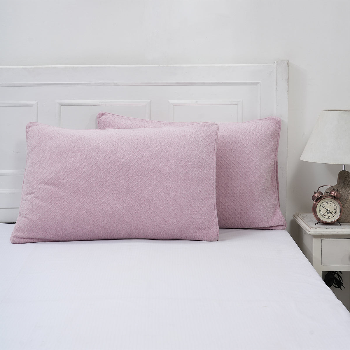 Blaize 100% Cotton Solid Weave Purple Pillow Sham Set