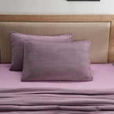 Caroline Woven Herringbone Pattern Beige 2PC Pillow Sham Set