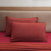 Caroline Woven Herringbone Pattern Beige 2PC Pillow Sham Set
