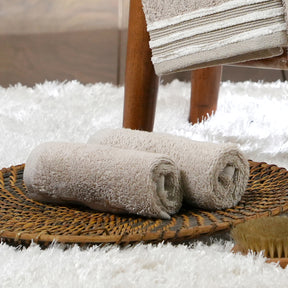 Tranquil Essence Cross Wise Anti-Bacterial, Anti-Fungal and Odour Resistant Beige Towel Set 30X30