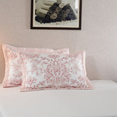 Tranquil Essence Napery Classic Quilted Peach 2 PC Pillow Sham Set