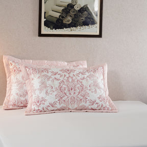 Tranquil Essence Napery Classic Quilted Peach 2 PC Pillow Sham Set