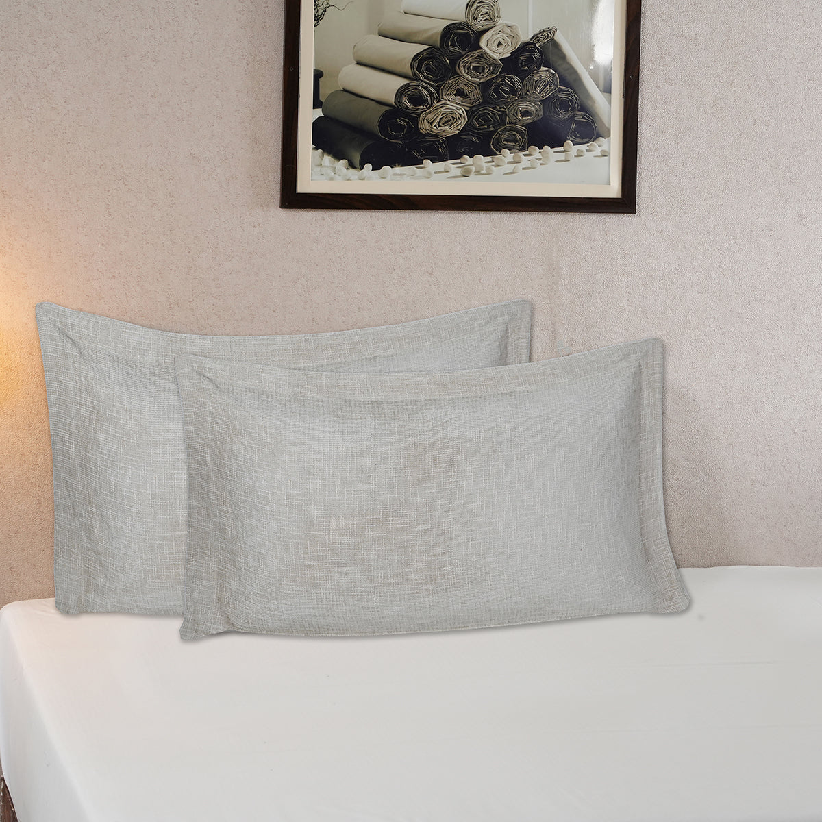 Tranquil Essence Burb Slub Beige 2 PC Pillow Sham Set