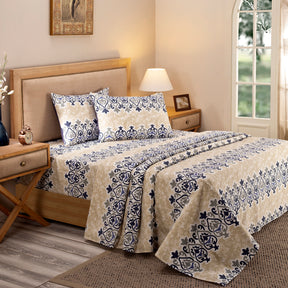 Nouveau Tradition Kaleen Global Blue Bed Sheet