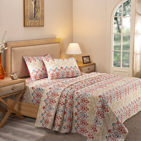 Nouveau Tradition Kaleen Global Red Bed Sheet