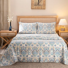 Nouveau Tradition Lawn Rerun Blue Bed Sheet