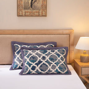 Nouveau Tradition Form Replay Blue Pillow Sham Set