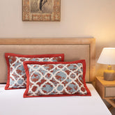 Nouveau Tradition Form Replay Red Pillow Sham Set